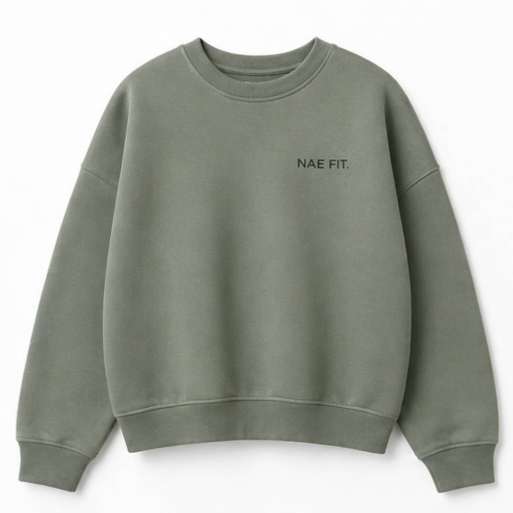 Sudadera relaxed fit cuello redondo
