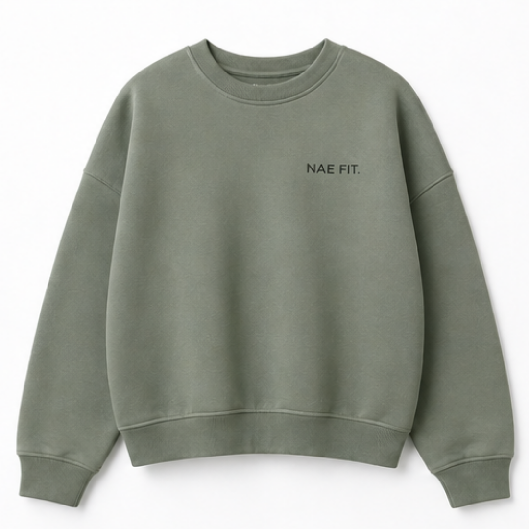 Sudadera relaxed fit cuello redondo
