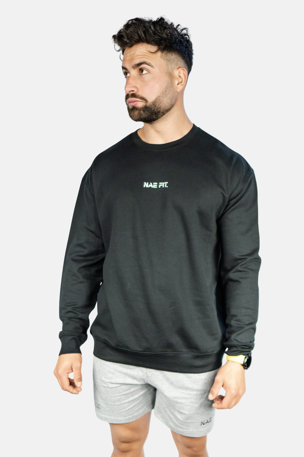 Sudadera relaxed fit cuello redondo