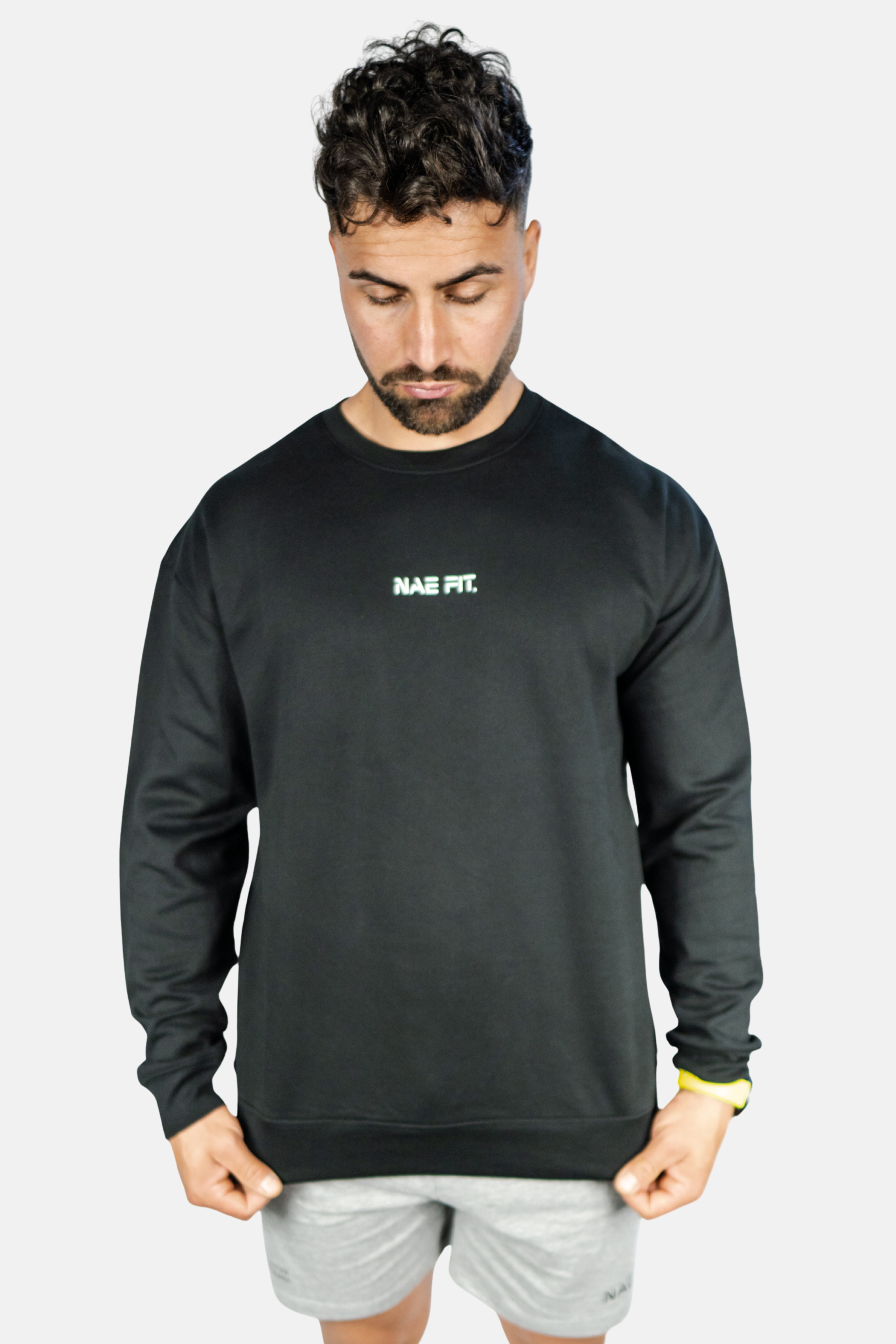 Sudadera relaxed fit cuello redondo