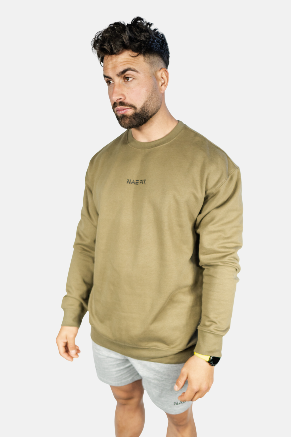 Sudadera relaxed fit cuello redondo