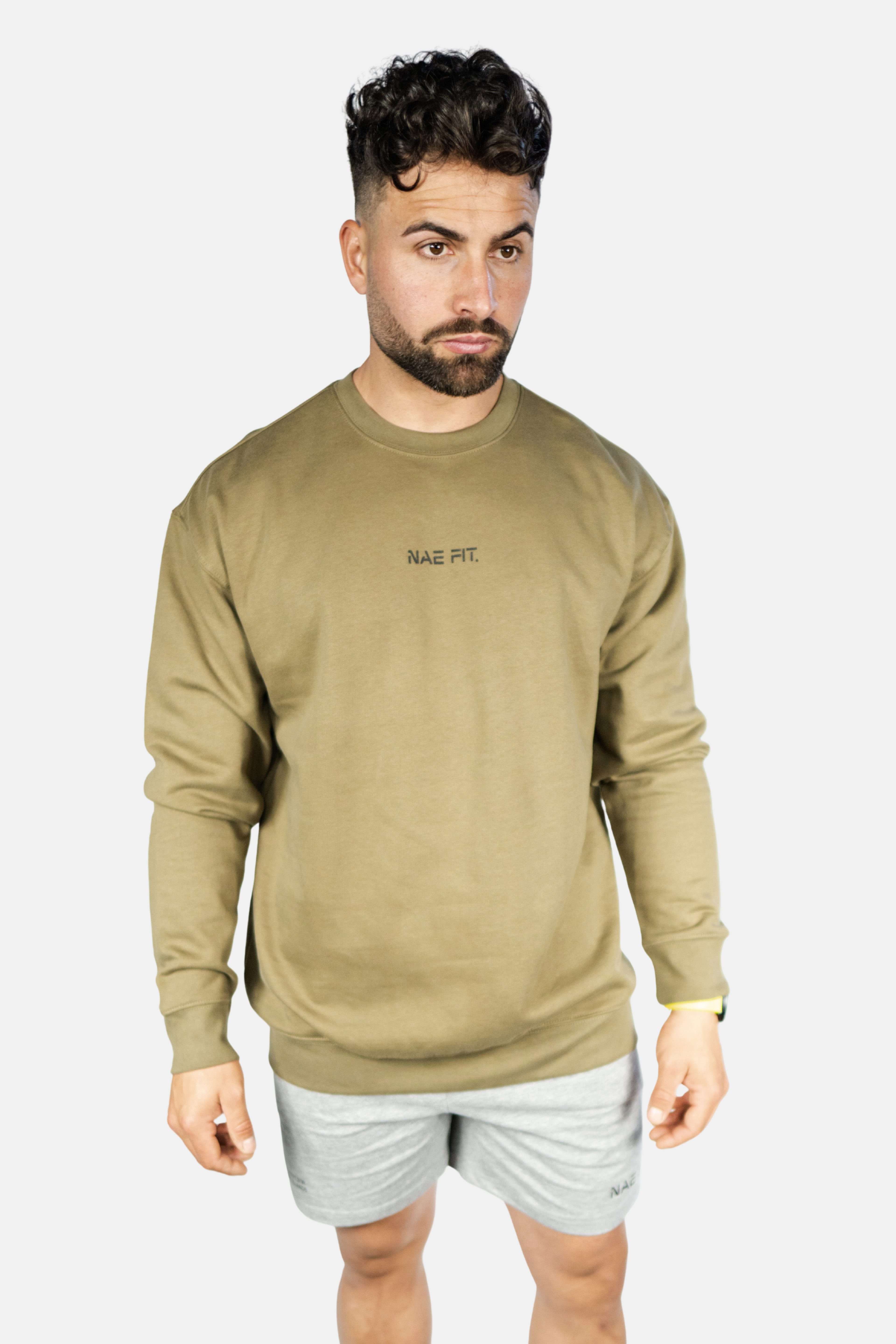 Sudadera relaxed fit cuello redondo